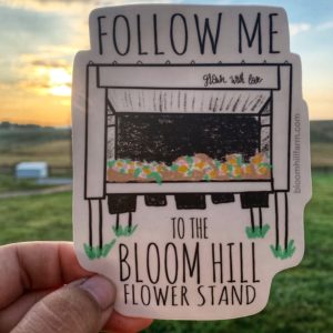 Follow Me to the Bloom Hill Flower Stand Signature Stickerimage