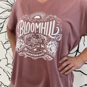 Bloom Hill Womens Slouchy V-Neck T-Shirt – Mauveimage