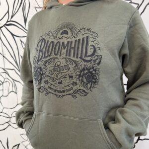Bloom Hill Hoodie Sweatshirt – Military Greenimage